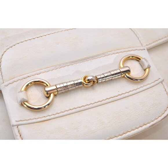 Gucci Ivory Leather 1955 Horse-bit Shoulder Bag with Two-tone Hardware - Picture 10 of 16